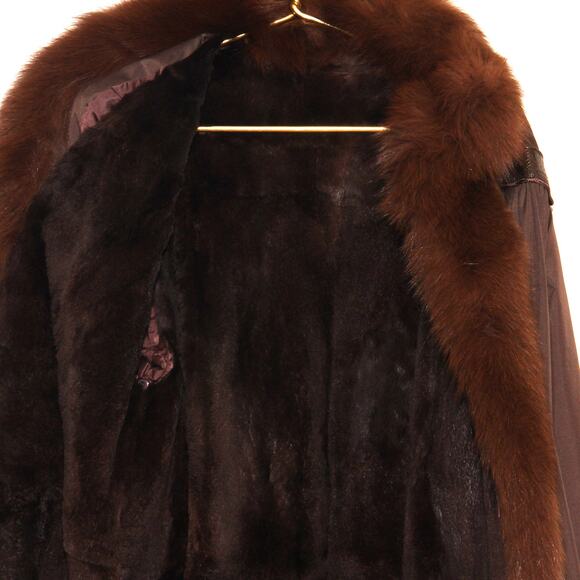 Vintage 80s Faux Fur Trimmed Belted Coat with Liner - Picture 13 of 15